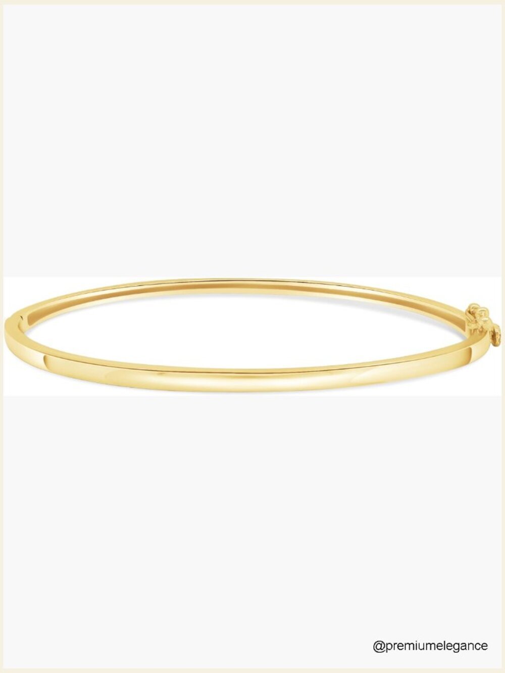 Round Cut Moissanite Bangle Bracelet 14K Gold Plated Sterling Silver 7 Inch